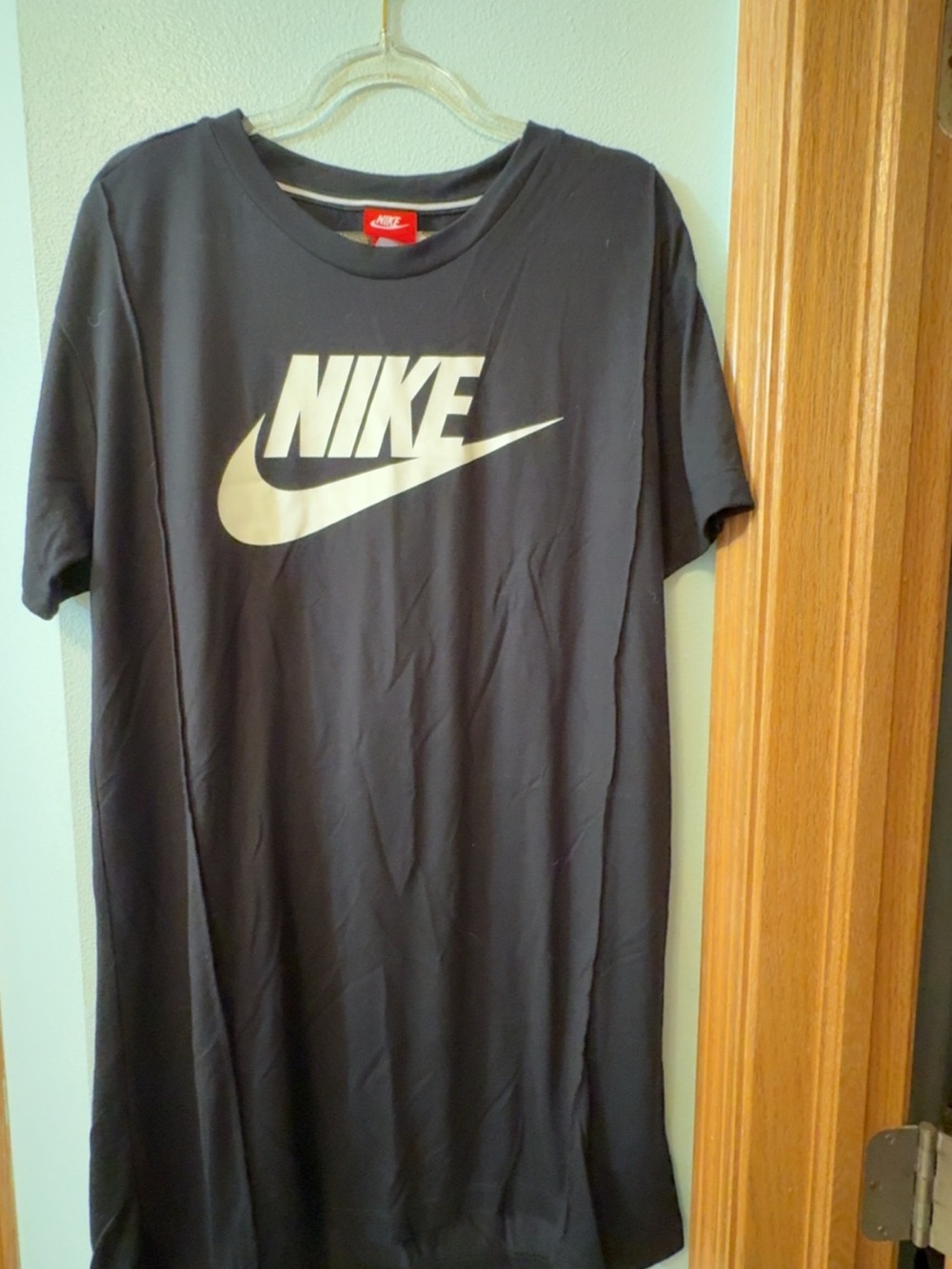 Nike Black T-Shirt with White Swoosh Tag